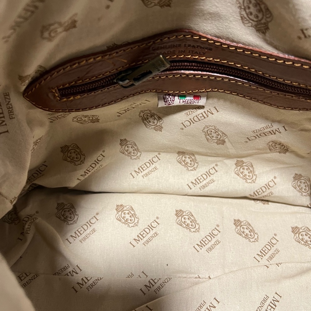 Structured Brown Leather Satchel with Detachable Strap - Picture 8 of 15